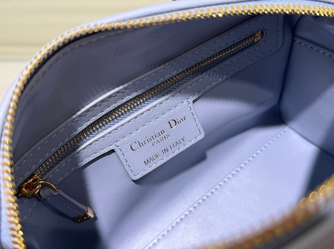 Dior Groove 20 Bag Pale Blue Macrocannage Calfskin M1364UBOL