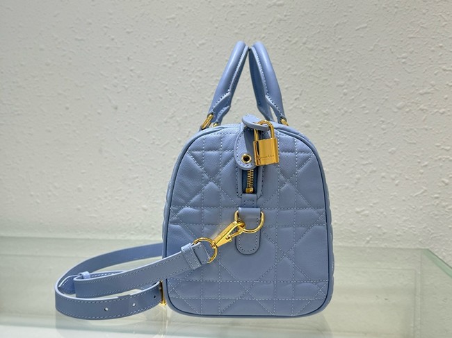 Dior Groove 25 Bag Macrocannage Calfskin M1365UBOL Pale Blue