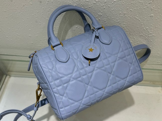 Dior Groove 25 Bag Macrocannage Calfskin M1365UBOL Pale Blue