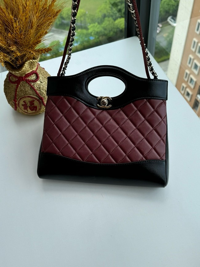 CHANEL 31 MINI SHOPPING BAG AS4133 Wine & Black