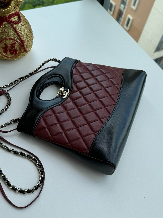 CHANEL 31 MINI SHOPPING BAG AS4133 Wine & Black