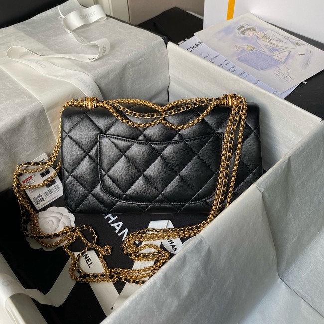 Chanel 24A SMALL FLAP BAG AS4971 black