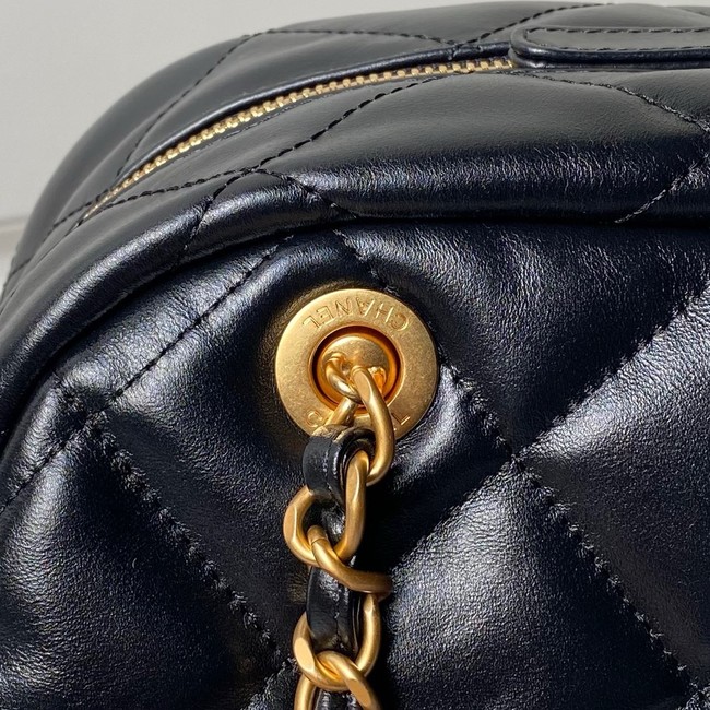 Chanel Shiny Lambskin & Gold-Tone Metal AS4905 Black