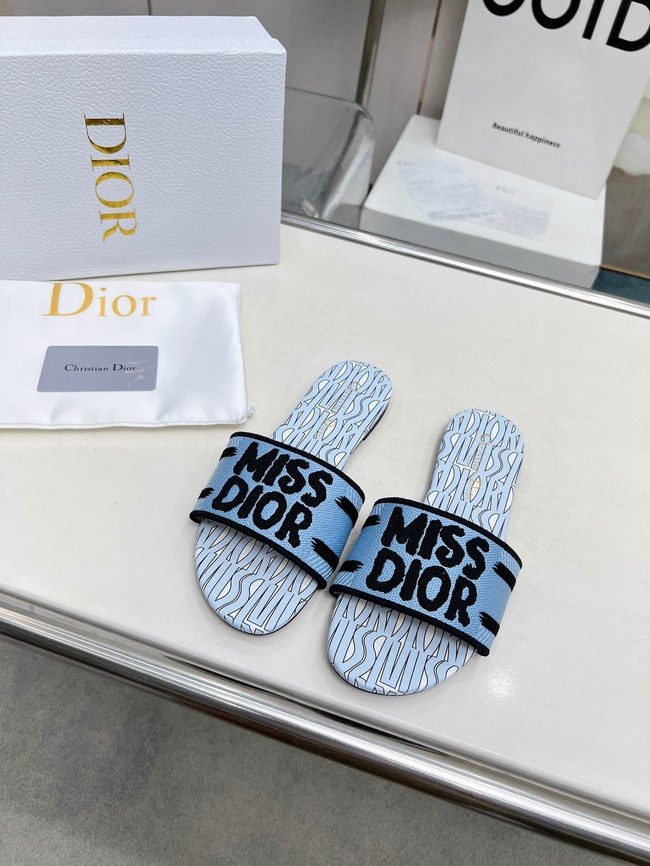 Dior Dway Slide Embroidered Cotton 11281-1