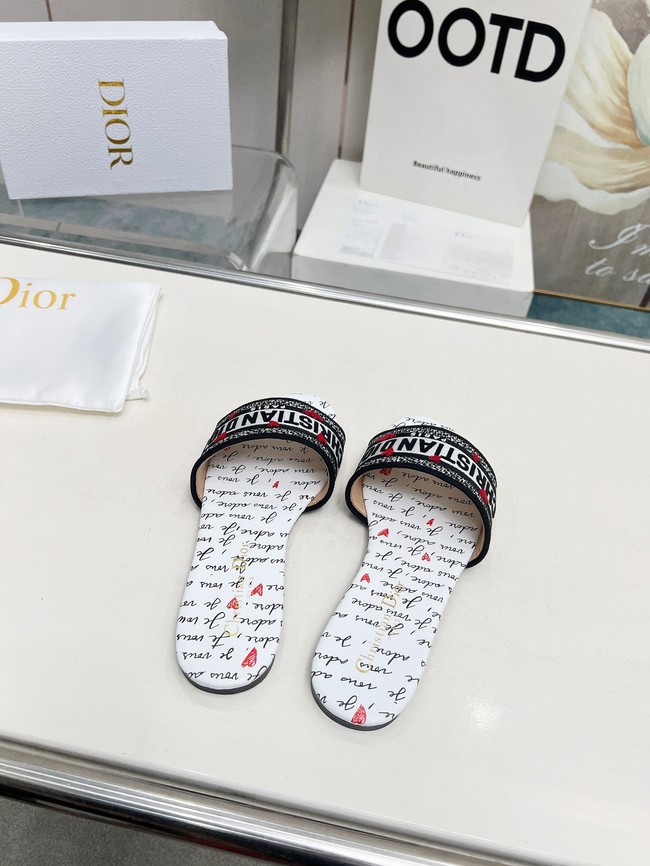 Dior Dway Slide Embroidered Cotton 11281-11