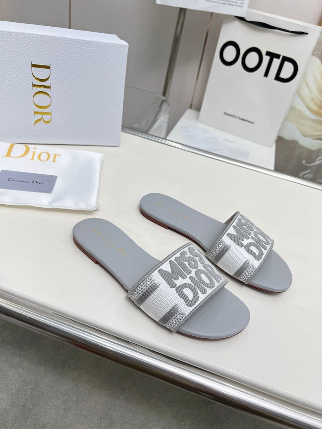 Dior Dway Slide Embroidered Cotton 11281-9