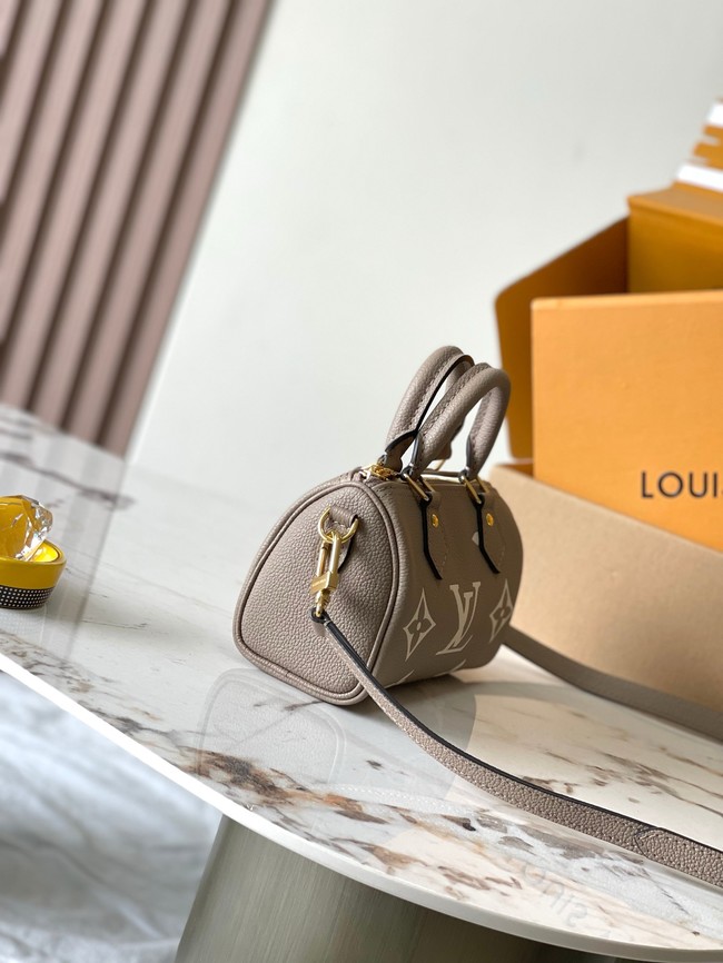 Louis Vuitton Nano Speedy M82890 Tourterelle Gray & Cream