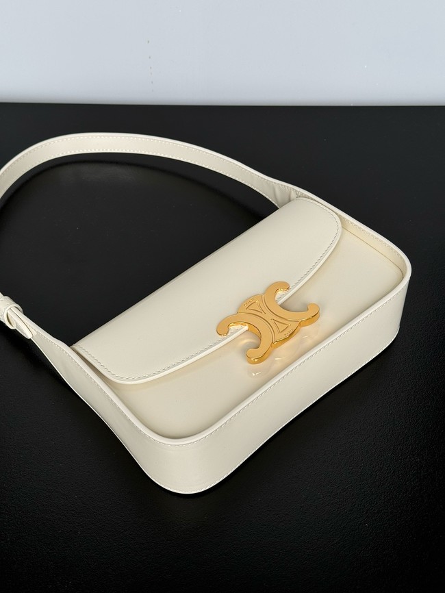 CELINE SHOULDER BAG TERENCE IN PATENT CALFSKIN 118313 white