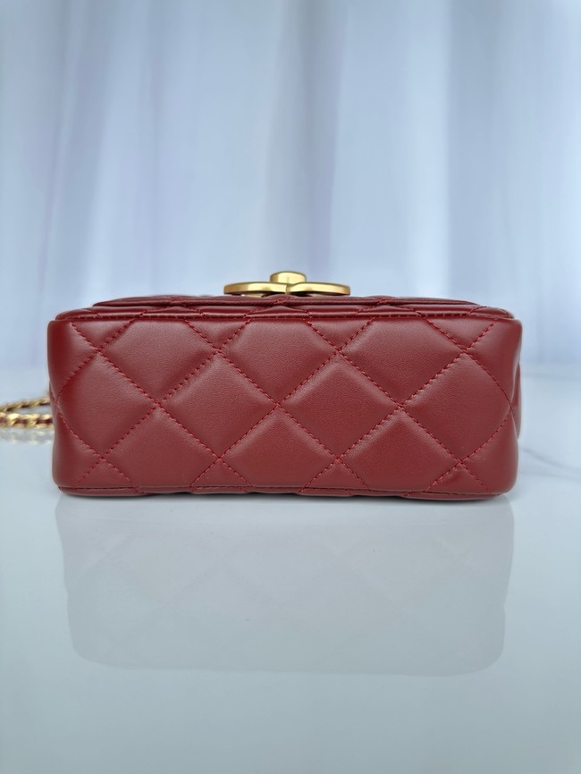 CHANEL MINI FLAP BAG AS5026 Wine