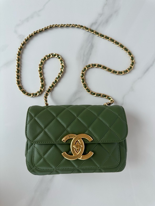 CHANEL MINI FLAP BAG AS5026 green