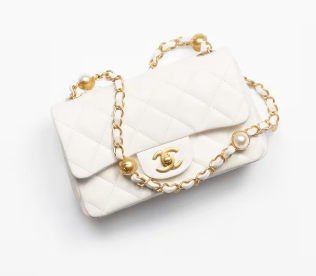 CHANEL 24B MINI FLAP BAG AS4947 White