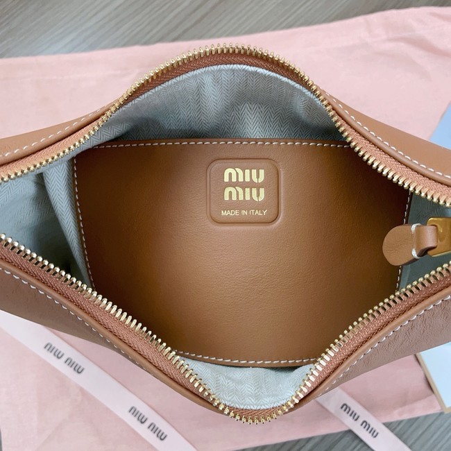 MIU MIU Original Leather Top Handle Bag 5BC151 brown