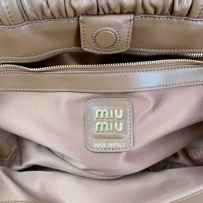 MIU MIU Original Leather Top Handle Bag 5BG287 brown