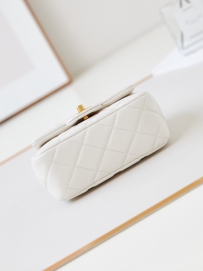 CHANEL 24B MINI FLAP BAG AS4946 White