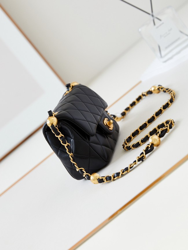 CHANEL 24B MINI FLAP BAG AS4946 black