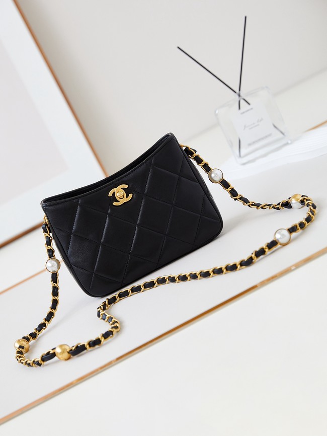 CHANEL 24B MINI FLAP BAG AS4946 black