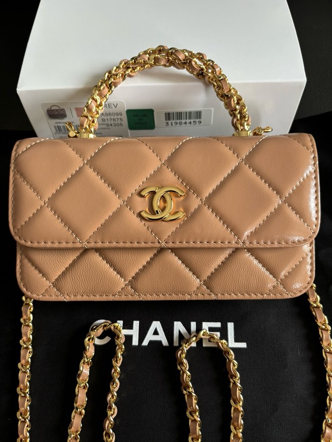 CHANEL CLUTCH WITH CHAIN AP3954 Dark Beige