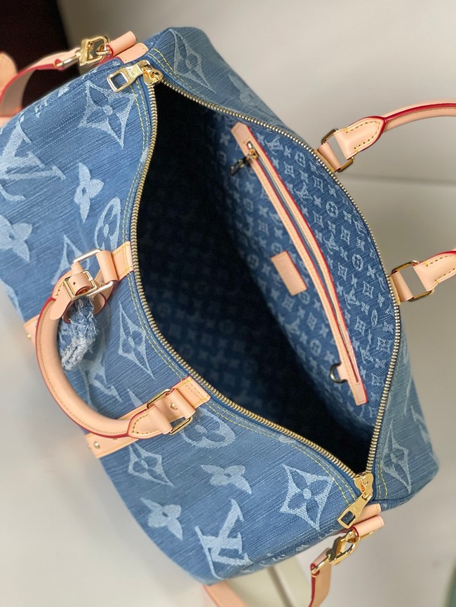 Louis Vuitton Keepall Bandouliere 45 NEW M24315 Denim Blue