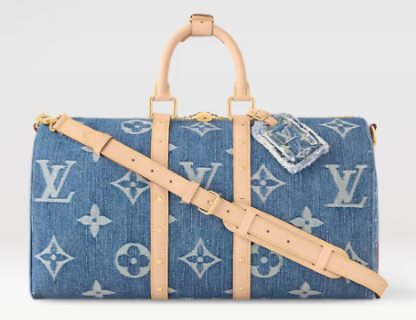 Louis Vuitton Keepall Bandouliere 45 NEW M24315 Denim Blue