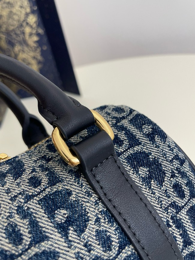 Dior Groove 16 Mini Bag Blue Denim Dior Oblique Jacquard S4000UB