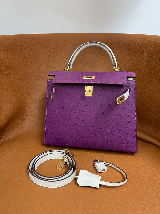 Hermes Kelly Shoulder Bags Ostrich skin KL2655-5