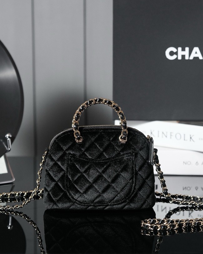 CHANEL MINI SHOPPING BAG AS5131 Velvet black