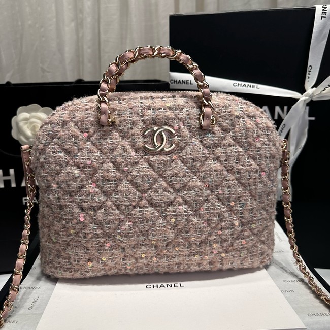 Chanel SMALL SHOPPING BAG AS3969 Light Pink& Beige & Ecru