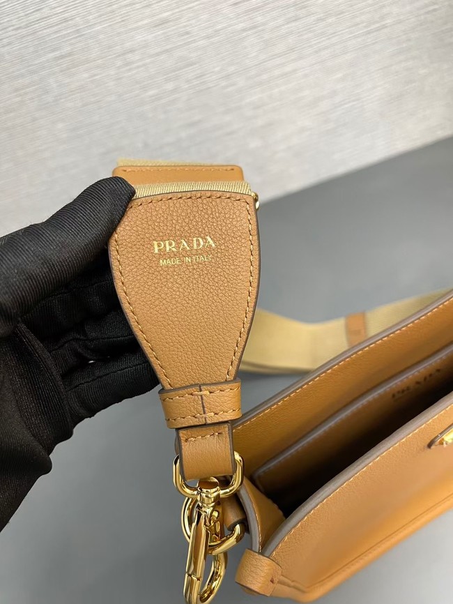 Prada Leather shoulder bag 1BH220 brown