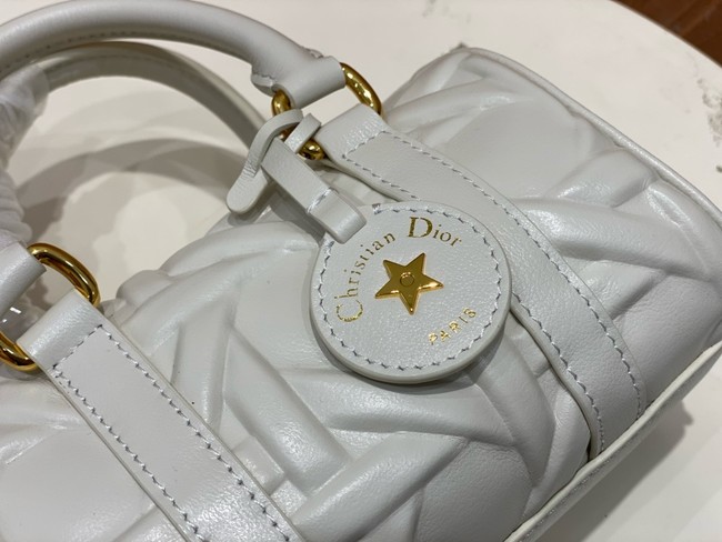 Dior Groove 16 Mini Bag Graphic Cannage Calfskin S4000UB white