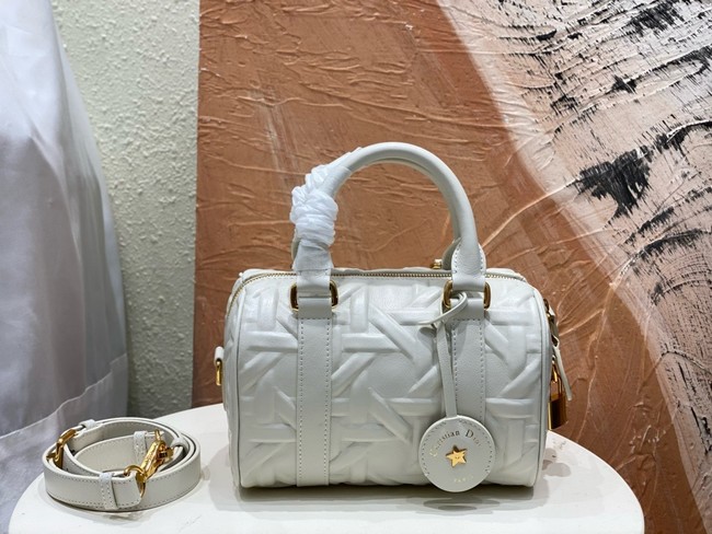 Dior Groove 20 Bag Graphic Cannage Calfskin M1364UBOL white