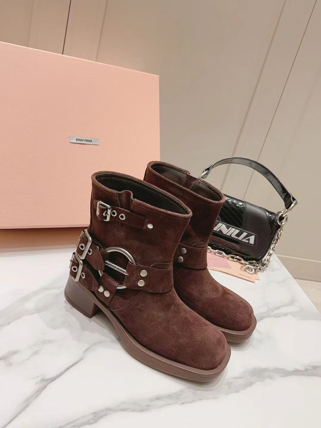 MiuMiu Boots Shoes MM30910 Brown