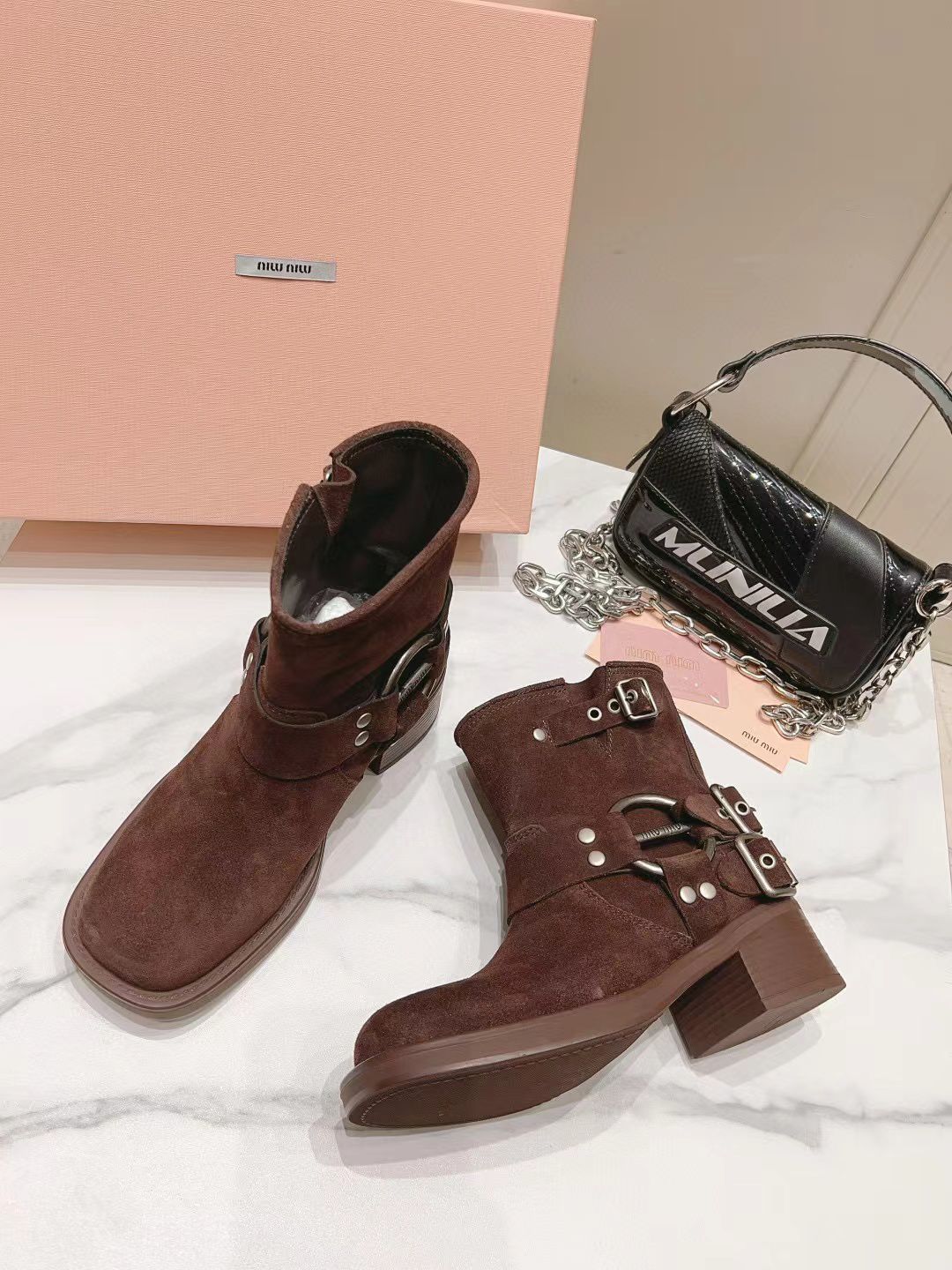 MiuMiu Boots Shoes MM30910 Brown