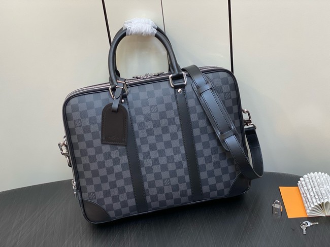 Louis Vuitton Slim Briefcase NV Damier Graphite coated canvas M30978 black