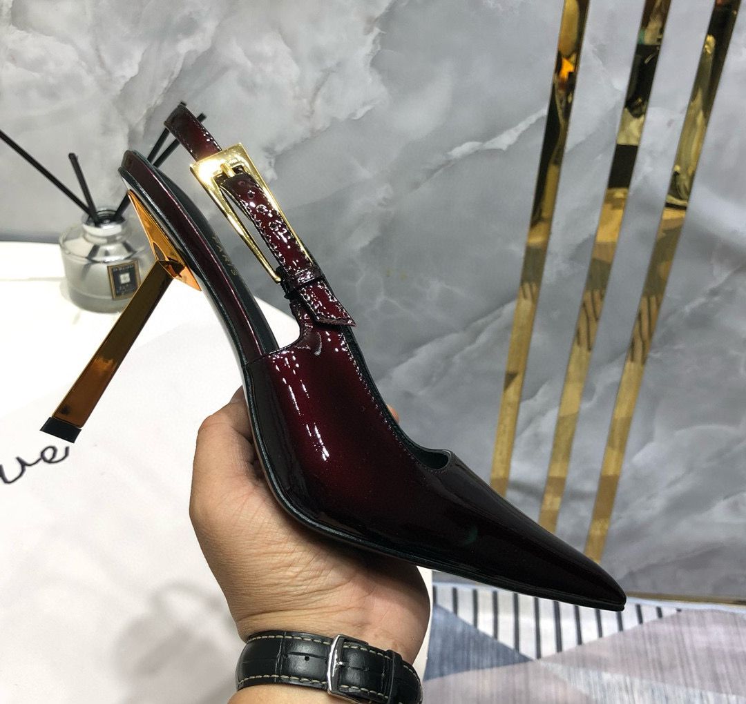 Yves Saint Laurent High Heels 10CM 11288 Wine