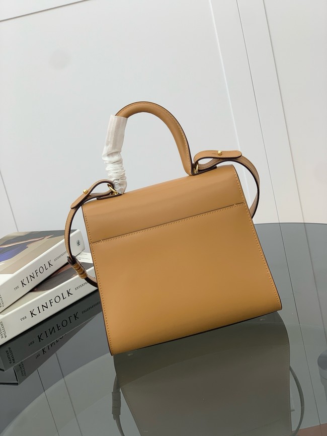 Delvaux Calfskin Leather Tote Bag 17855 Camel