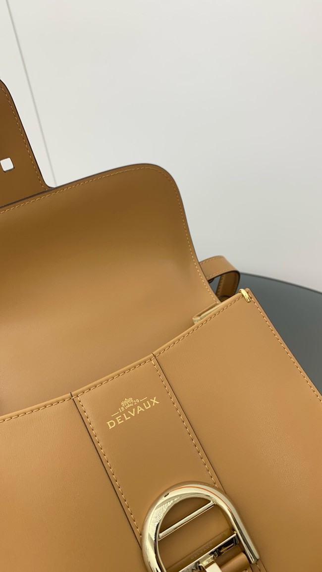 Delvaux Calfskin Leather Tote Bag 17855 Camel