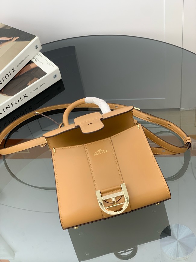 Delvaux Calfskin Leather Tote Bag 17856 Camel