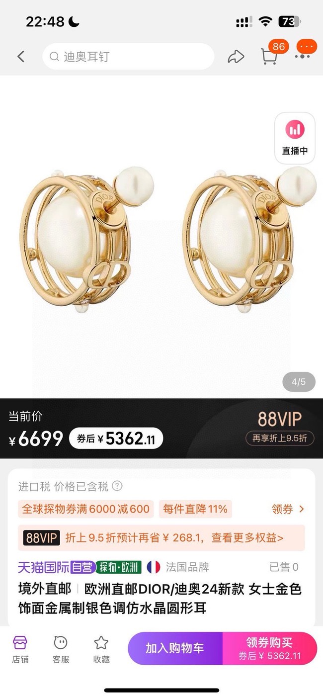 Dior Earrings CE15392