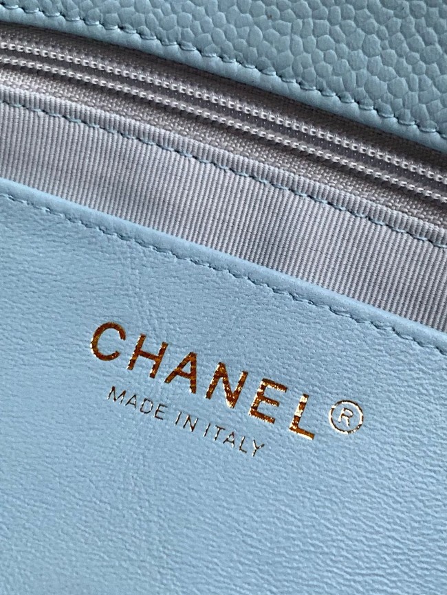 Chanel FLAP BAG AS5186 LIGHT BLUE