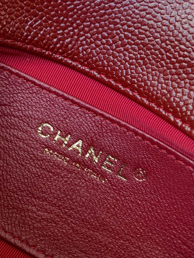 Chanel MINI FLAP BAG S5218 Burgundy