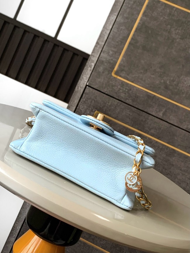 Chanel MINI FLAP BAG S5218 LIGHT BLUE