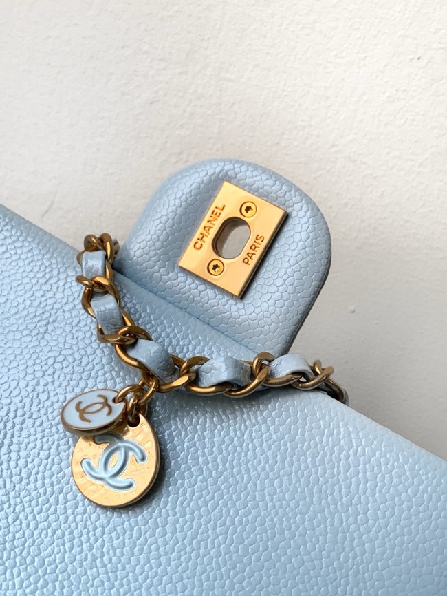 Chanel MINI FLAP BAG S5218 LIGHT BLUE