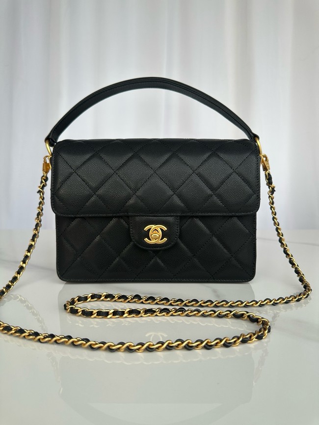 Chanel FLAP BAG WITH TOP HANDLE AS5166 black