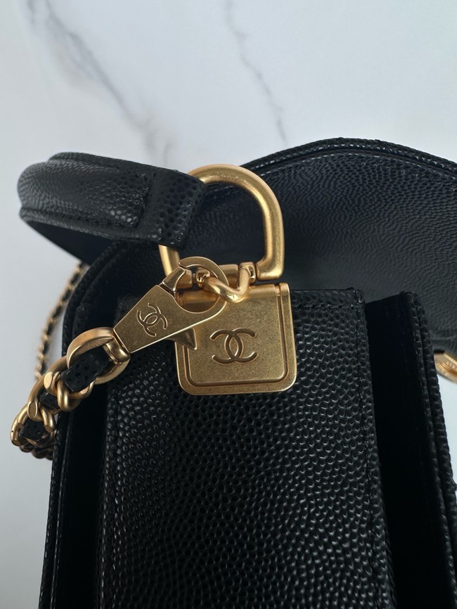 Chanel FLAP BAG WITH TOP HANDLE AS5166 black