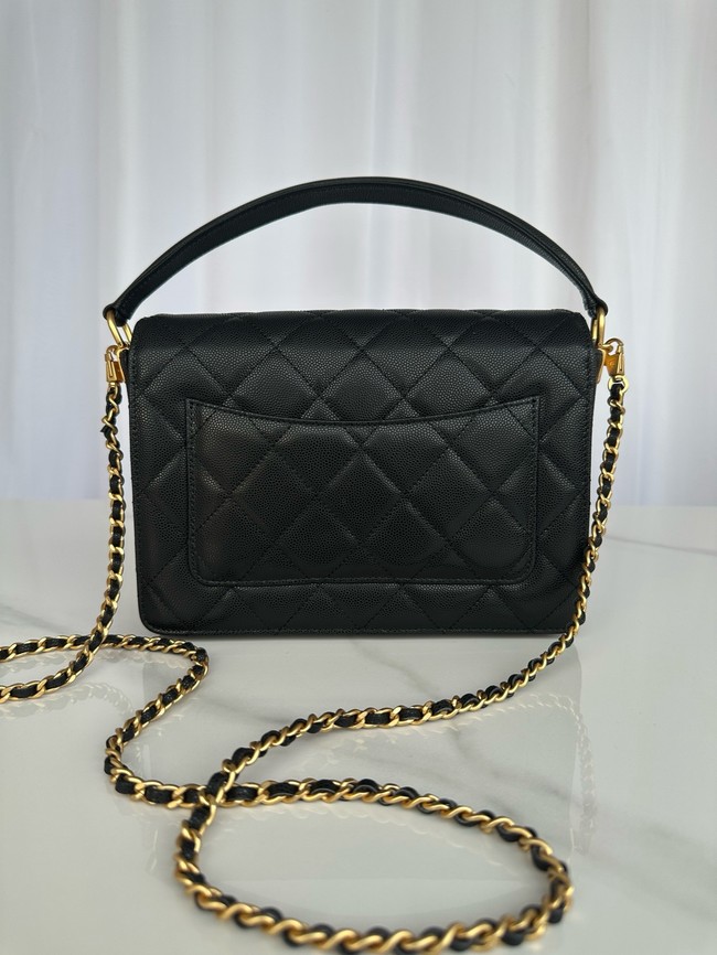 Chanel FLAP BAG WITH TOP HANDLE AS5166 black