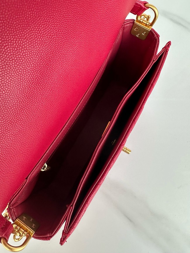 Chanel FLAP BAG WITH TOP HANDLE AS5166 red