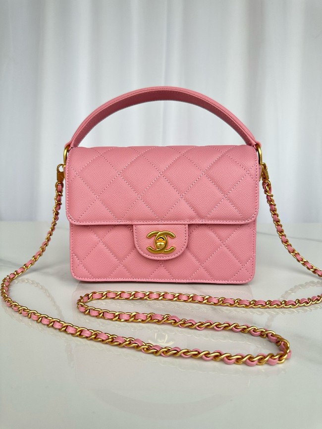 Chanel MINI FLAP BAG WITH TOP HANDLE AS5165 pink