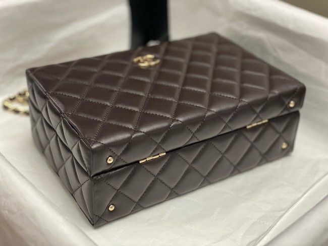 CHANEL BOX BAG AS5168 Dark Brown