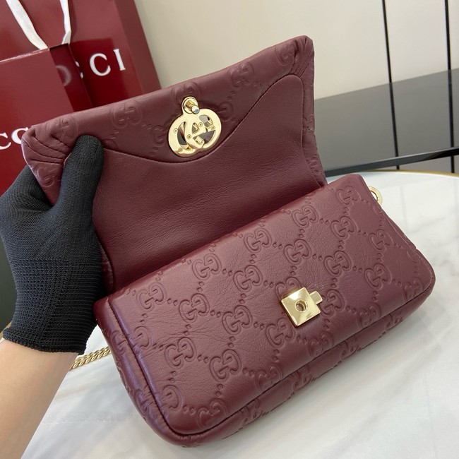 Gucci GG MILANO MINI TOP HANDLE BAG 806017-3 Rosso Ancora red