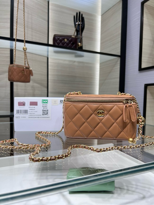 Chanel CLUTCH WITH CHAIN AP2303 Camel